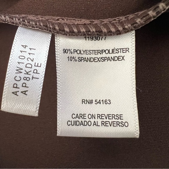 Andrew Marc Faux Suede Leggings Pants Pull On Skinny Seamed Stretch Brown XL - Picture 10 of 11